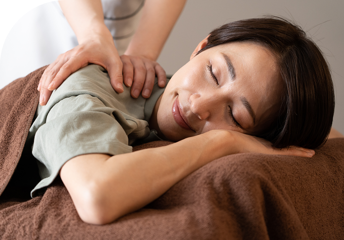 施術を受けている様子