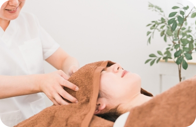 施術を受けている様子